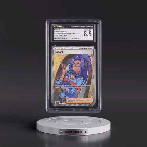 2025 Prismatic Evolutions - PRE EN #142/131 Raifort - Ultra Rare Holo (CGC 8.5 NM-MT+)