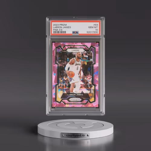 2023 Panini Prizm #63 LeBron James - Pink Ice (PSA 10 GEM MINT)