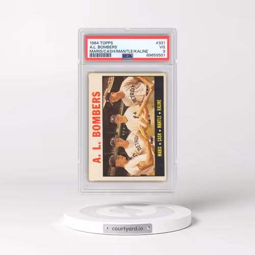 1964 Topps #331 A.L. Bombers - Maris/Cash/Mantle/Kaline (PSA 3 VG)