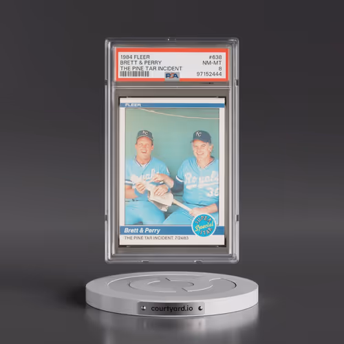 1984 Fleer #638 Brett & Perry - The Pine Tar Incident (PSA 8 NM-MT)