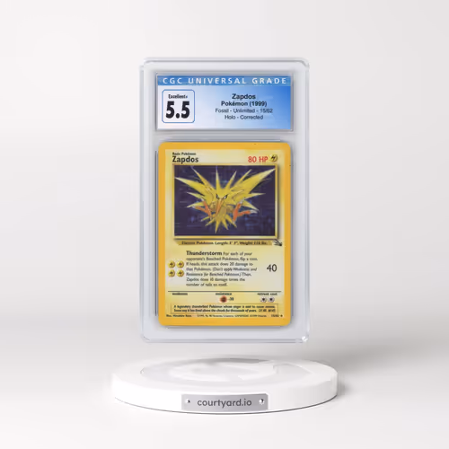 1999 Fossil #15/62 Zapdos - Corrected Galaxy Star Holo (CGC 5.5 EX+)