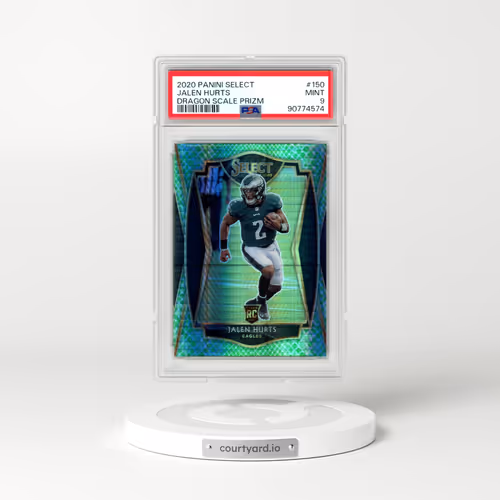 2020 Panini Select #150 Jalen Hurts - Dragon Scale Prizm (PSA 9 MINT)