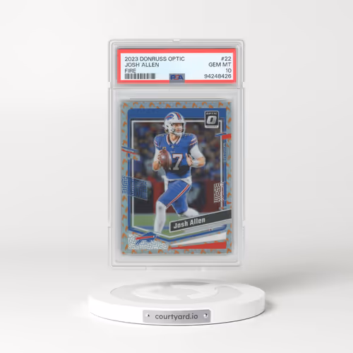 2023 Panini Donruss Optic #22 Josh Allen - Fire (PSA 10 GEM MINT)