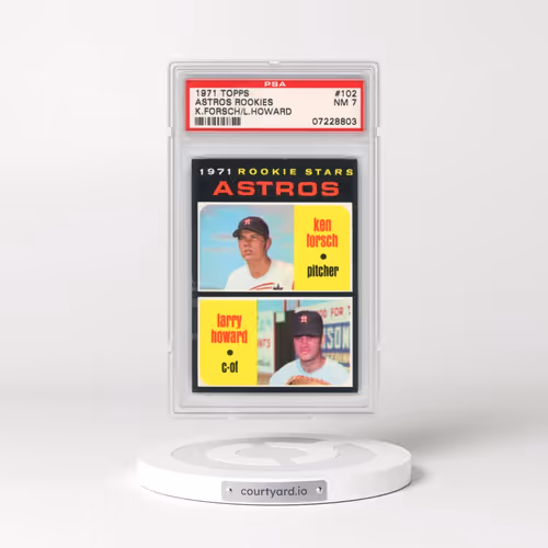 1971 Topps #102 Astros Rookies - K.Forsch/L.Howard (PSA 7 NM)