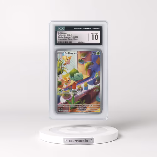 2024 Stellar Crown - SCR EN #143/142 Bulbasaur - Illustration Rare (CGC 10 GEM MINT)
