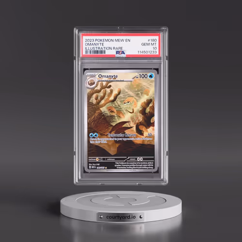 2023 Pokémon Mew EN-151 #180 Omanyte - Illustration Rare (PSA 10 GEM MINT)