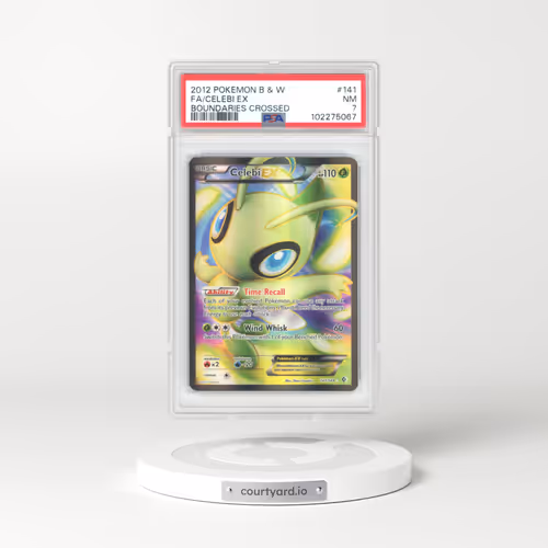 2012 Pokémon Black & White Boundaries Crossed #141 Celebi EX - Holo Full Art (PSA 7 NM)