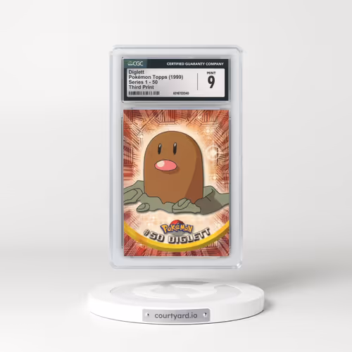 1999 Series 1 (Oval Nintendo Seal) #50 Diglett - Third Print (Green Logo) (CGC 9 MINT)