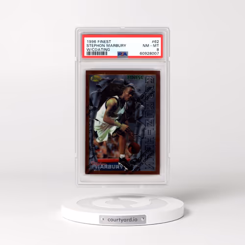 1996 Finest #62 Stephon Marbury - w/Coating (PSA 8 NM-MT)
