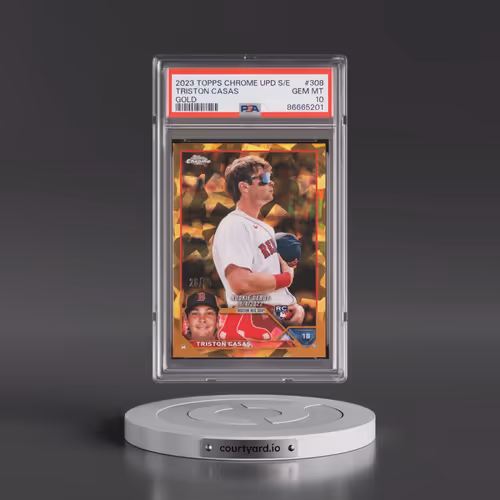 2023 Topps Chrome Update Sapphire Edition #308 Triston Casas - Gold (PSA 10 GEM MINT)