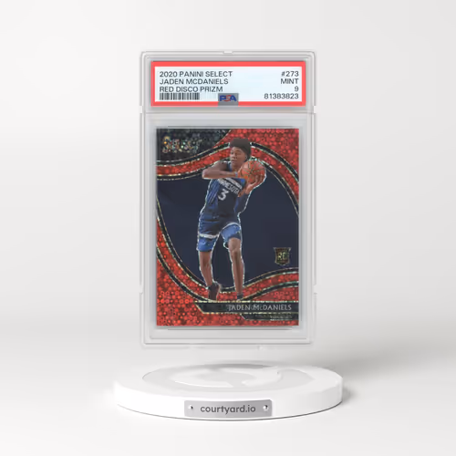 2020 Panini Select #273 Jaden Mcdaniels - Red Disco Prizm (PSA 9 MINT)