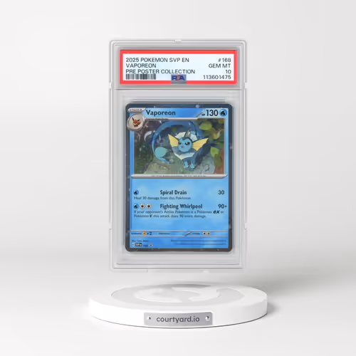 2025 Pokémon Svp EN-SV Black Star Promo #168 Vaporeon - Prismatic Evolutions Poster Collection (PSA
