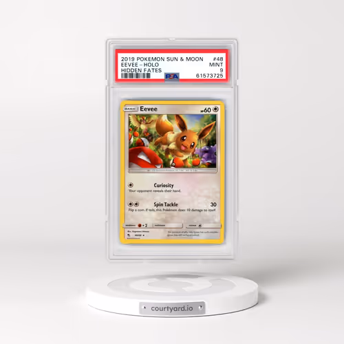2019 Pokémon Sun & Moon Hidden Fates #48 Eevee - Holo (PSA 9 MINT)