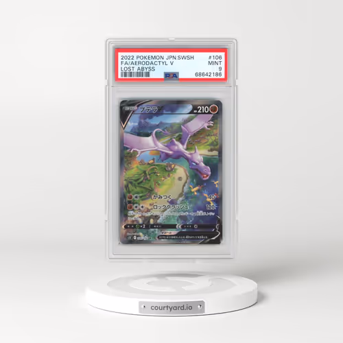 2022 Pokémon Sword & Shield Lost Abyss #106 Aerodactyl V - Holo Full Art (PSA 9 MINT)