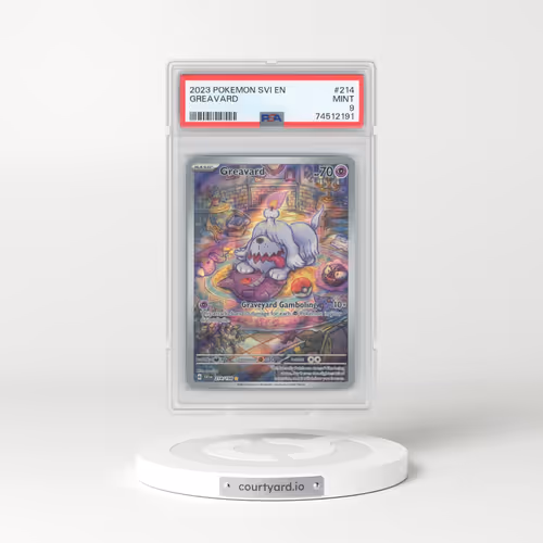 2023 Scarlet & Violet #214 Greavard - Full Art Holo (PSA 9 MINT)
