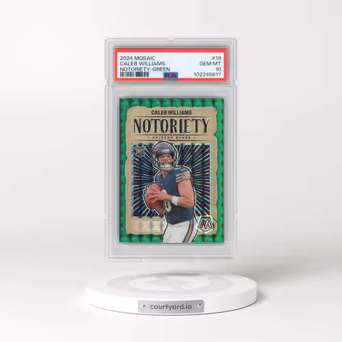 2024 Panini Mosaic Notoriety #18 Caleb Williams - Green (PSA 10 GEM MINT)