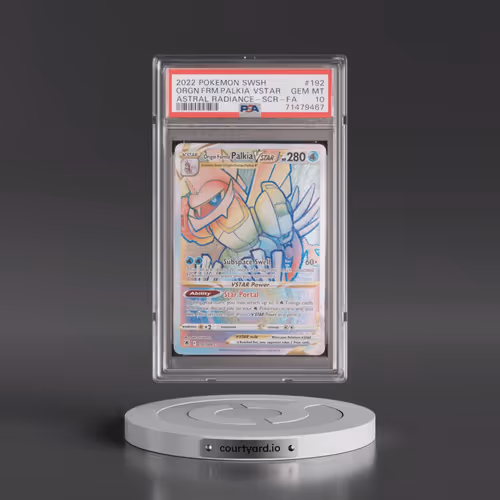 2022 Pokémon Sword & Shield Astral Radiance #192 Origin Forme Palkia Vstar - Full Art Secret (PSA 10