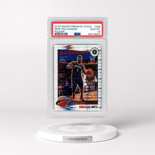 2019 Panini Hoops Premium Stock #296 Zion Williamson - Pulsar (PSA 10 GEM MINT)