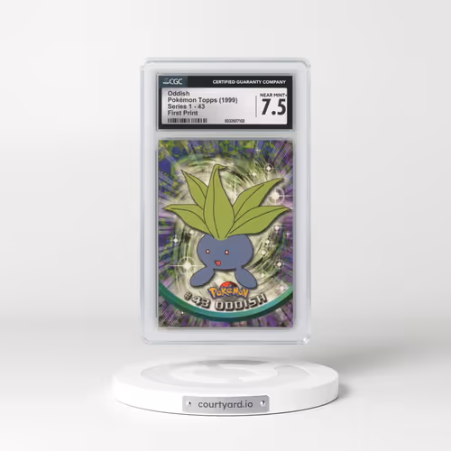 1999 Series 1 (Oval Nintendo Seal) #43 Oddish - First Print (Blue Topps Logo) (CGC 7.5 NM+)