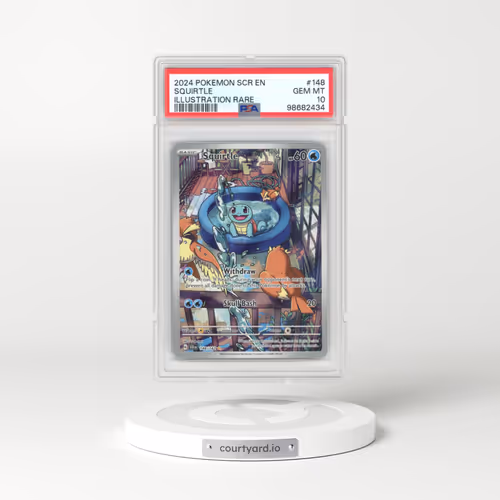 2024 Stellar Crown - SCR EN #148 Squirtle - Illustration Rare (PSA 10 GEM MINT)