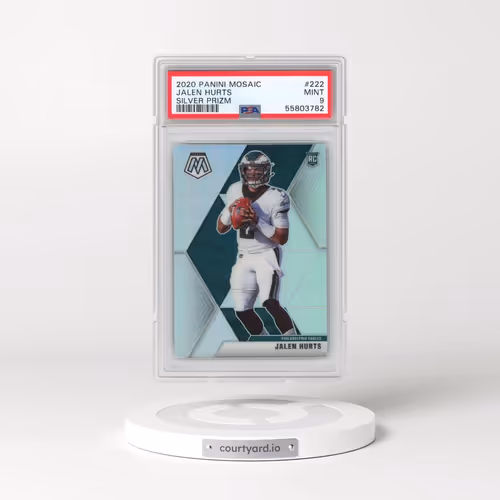 2020 Panini Mosaic #222 Jalen Hurts - Silver Prizm (PSA 9 MINT)