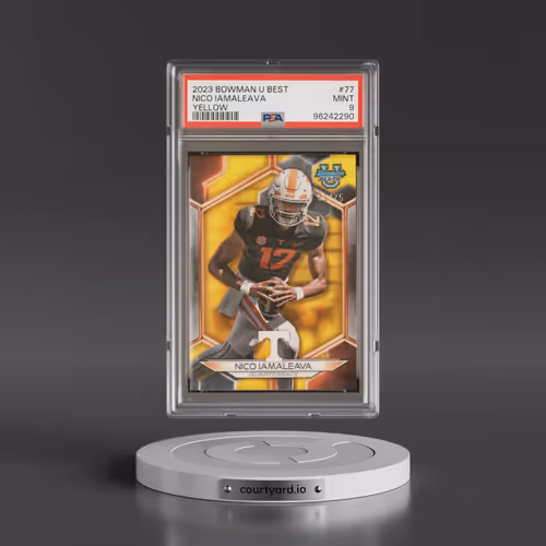 2023 Bowman University Best #77 Nico Iamaleava - Yellow (PSA 9 MINT)