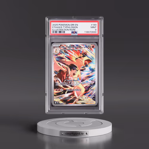 2025 Pokémon Dri EN-Destined Rivals #190 Ethan's Typhlosion - Illustration Rare (PSA 9 MINT)