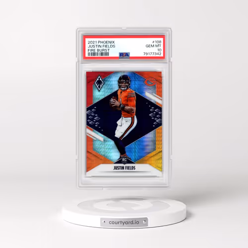 2021 Panini Phoenix #108 Justin Fields - Fire Burst (PSA 10 GEM MINT)