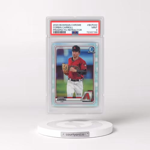 2020 Bowman Chrome Prospects #BCP222 Corbin Carroll - Refractor (PSA 9 MINT)