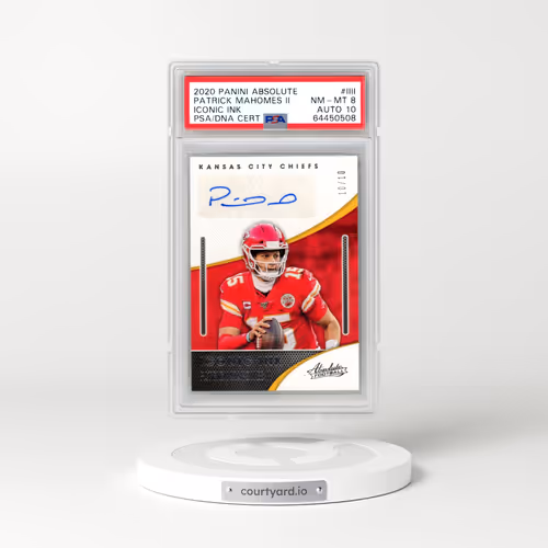2020 Panini Absolute Iconic Ink #IIII Patrick Mahomes II (PSA 8 NM-MT)