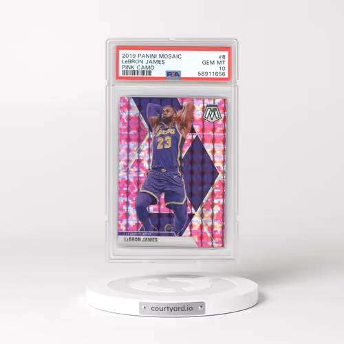 2019 Panini Mosaic #8 LeBron James - Pink Camo (PSA 10 GEM MINT)