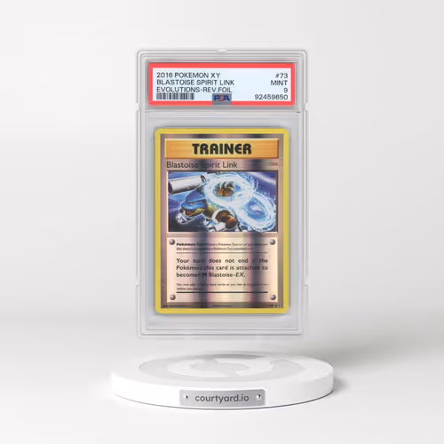 2016 Pokémon XY Evolutions #73 Blastoise Spirit Link - Reverse Foil (PSA 9 MINT)