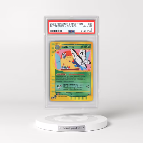 2002 Pokémon Expedition #38 Butterfree - Reverse Foil (PSA 8 NM-MT)