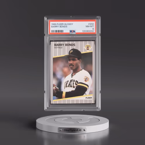1989 Fleer Glossy #202 Barry Bonds (PSA 8 NM-MT)