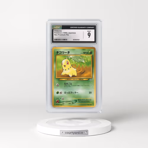 1999 Neo Premium File #152 Chikorita - No Rarity (CGC 9 MINT)