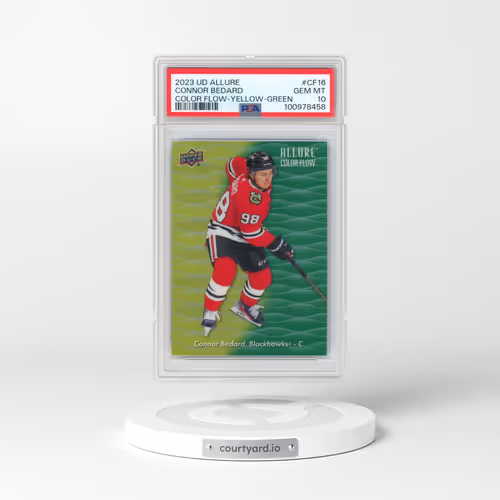 2023 Upper Deck Allure Color Flow #CF16 Connor Bedard - Yellow-Green (PSA 10 GEM MINT)