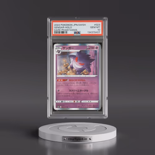 2022 Pokémon Sword & Shield Dark Phantasma #023 Gengar - Holo (PSA 10 GEM MINT)