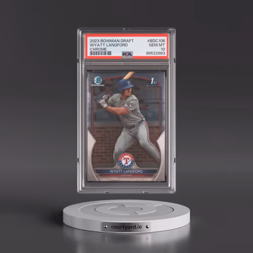 2023 Bowman Draft #BDC106 Wyatt Langford - Chrome (PSA 10 GEM MINT)