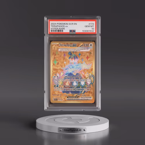 2024 Pokémon Scr EN-Stellar Crown #173 Terapagos EX - Holo Hyper Rare (PSA 10 GEM MINT)