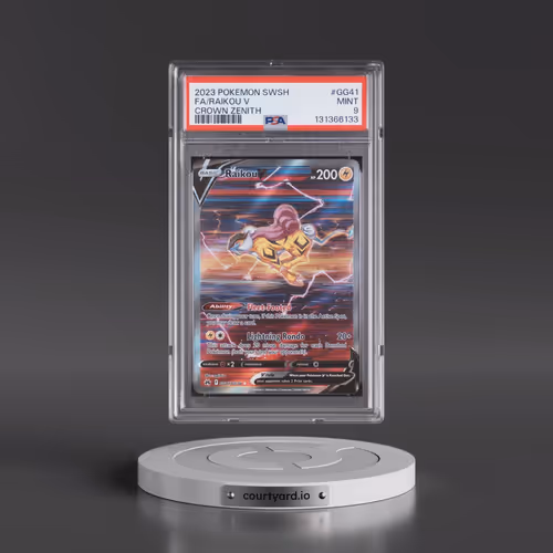 2023 Pokémon Sword and Shield Crown Zenith #GG41 Raikou V - Holo Full Art (PSA 9 MINT)