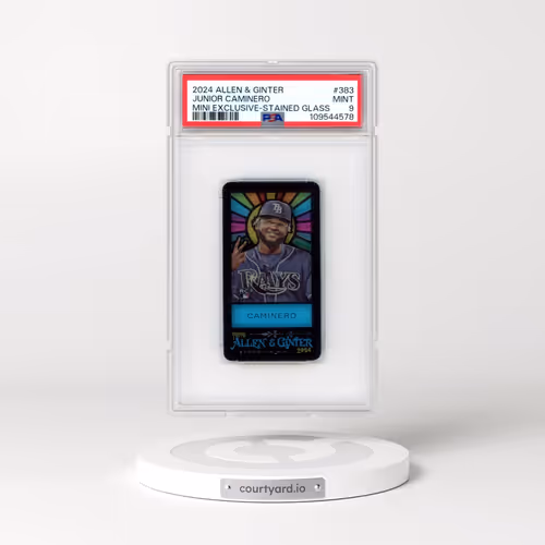 2024 Topps Allen & Ginter #383 Junior Caminero - Mini Exclusives-Stained Glass (PSA 9 MINT)
