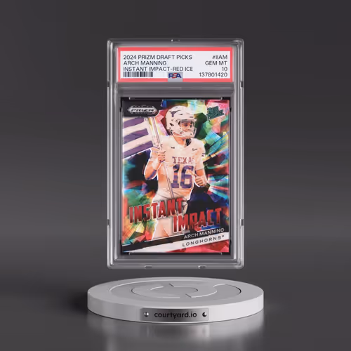 2024 Panini Prizm Draft Picks Instant Impact #IIAM Arch Manning - Red Ice (PSA 10 GEM MINT)