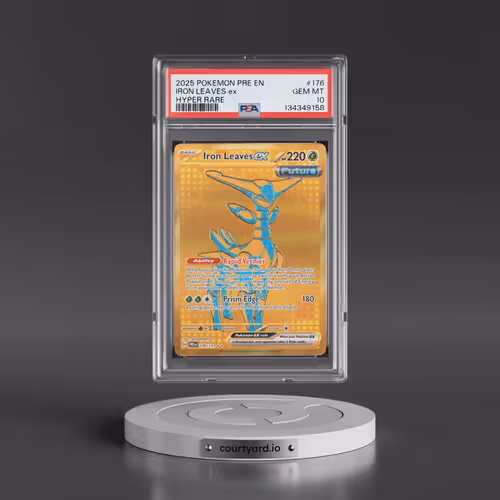2025 Pokémon Pre EN-Prismatic Evolutions #176 Iron Leaves EX - Holo Hyper Rare (PSA 10 GEM MINT)
