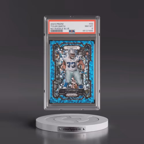 2023 Panini Prizm #83 Tyler Smith - No Huddle Blue (PSA 8 NM-MT)