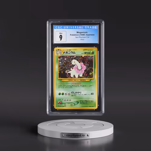 1999 Neo Premium File Meganium - No Rarity - Holo (CGC 9 MINT)