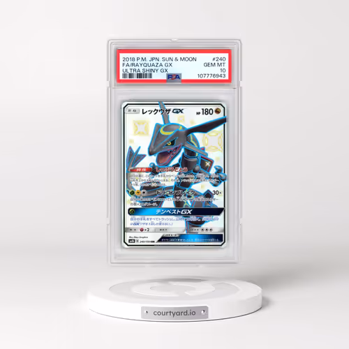 2018 Pokémon Sun & Moon Ultra Shiny GX #240 Rayquaza GX - Holo Full Art (PSA 10 GEM MINT)