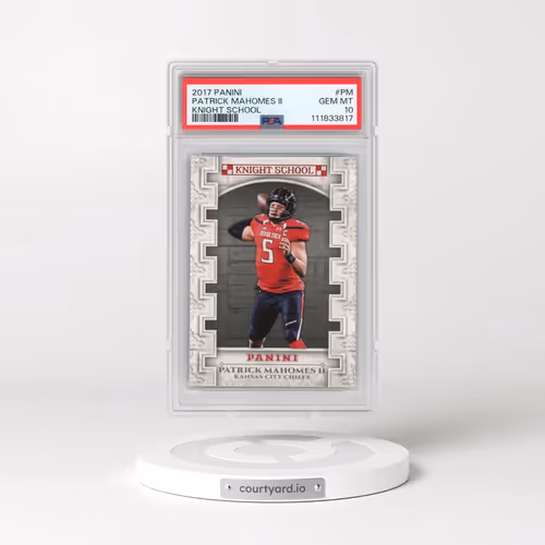 2017 Panini Knight School #PM Patrick Mahomes II (PSA 10 GEM MINT)