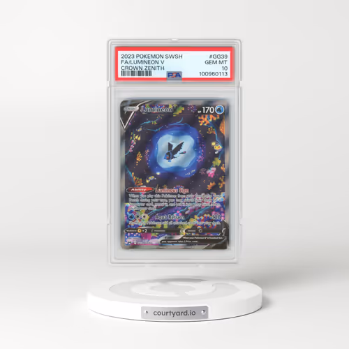 2023 Pokémon Sword and Shield Crown Zenith #GG39 Lumineon V - Holo Full Art (PSA 10 GEM MINT)