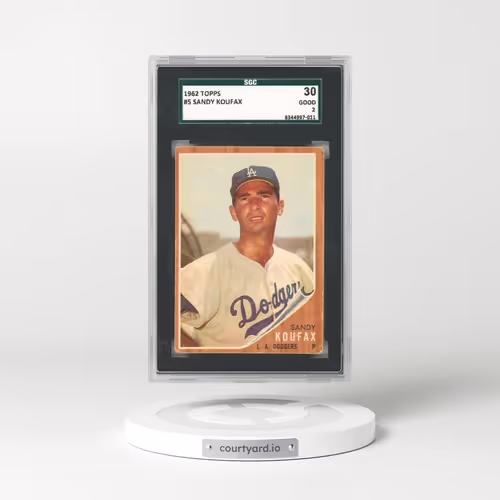 1962 Topps #5 Sandy Koufax (SGC 2 GOOD)