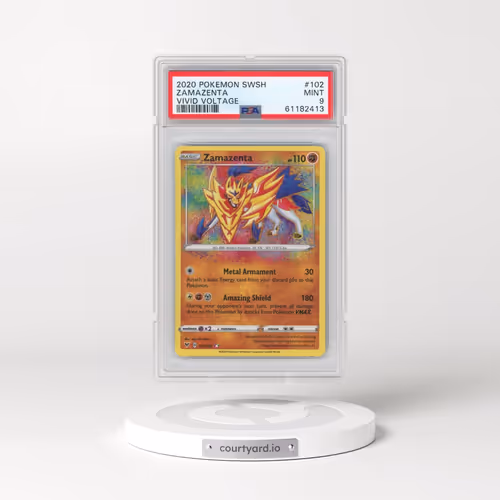 2020 Pokémon Sword & Shield Vivid Voltage #102 Zamazenta (PSA 9 MINT)